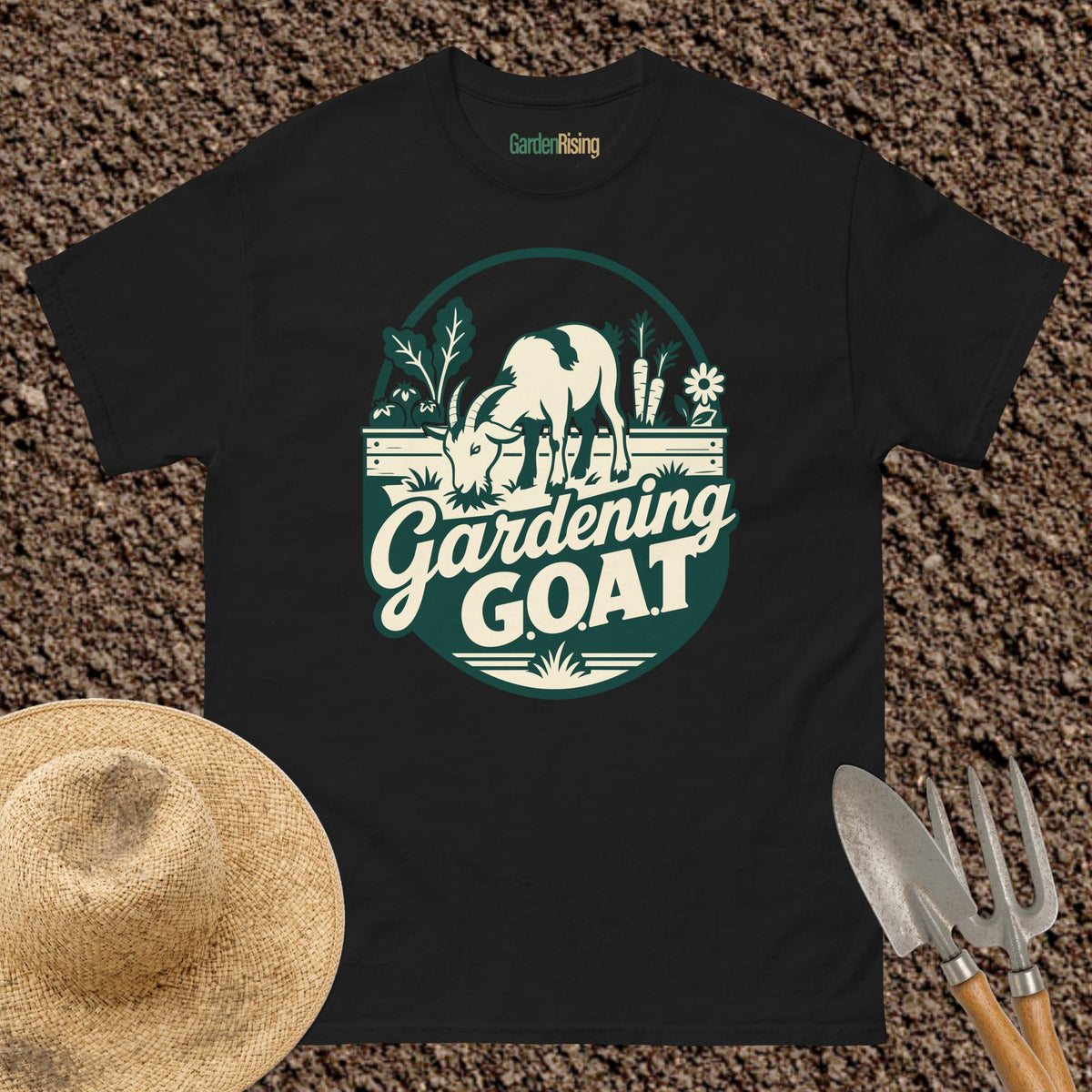 Gardening G.O.A.T. garden t-shirt