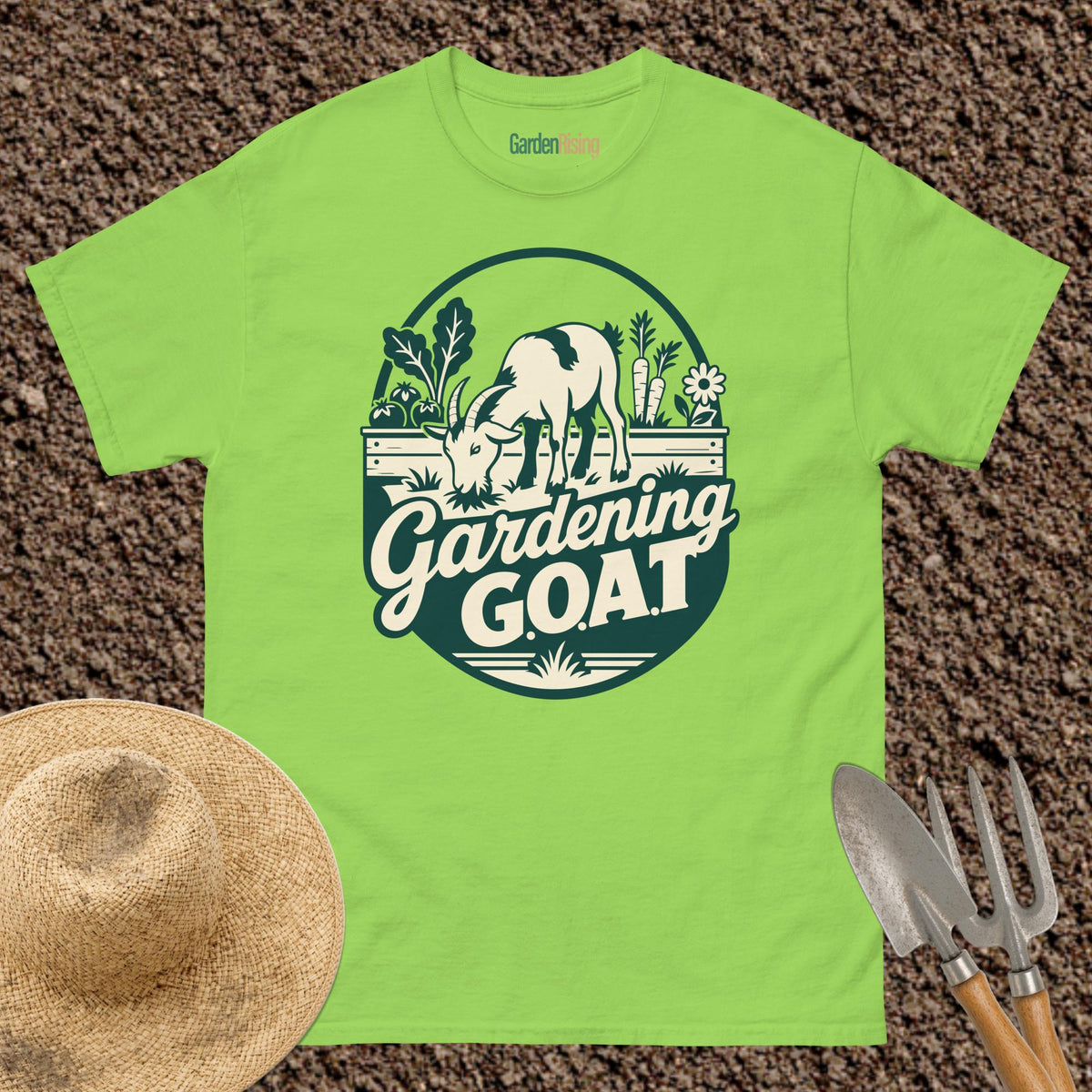 Gardening G.O.A.T. garden t-shirt